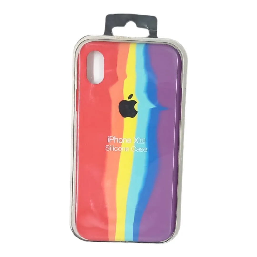 Forro Silicone Case Arcoiris phone XR