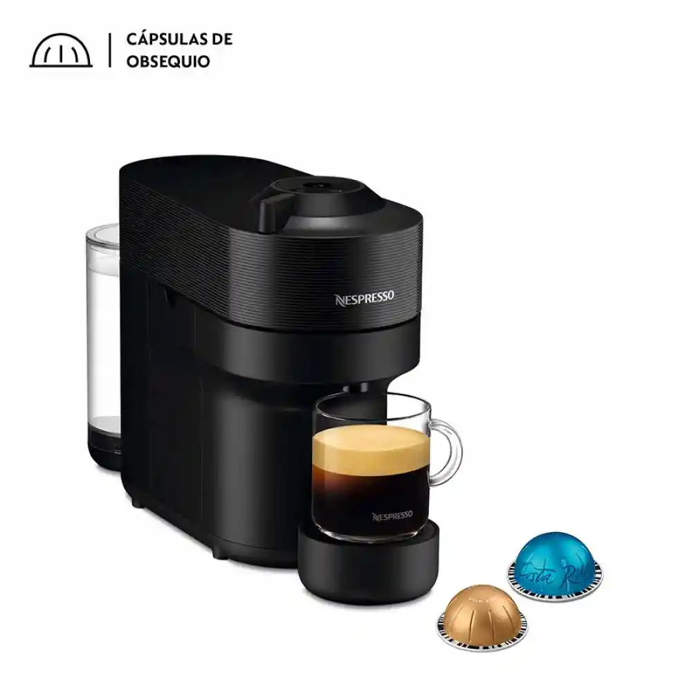 Maquina Cafe Nespresso Vertuo Pop Negra Compacta