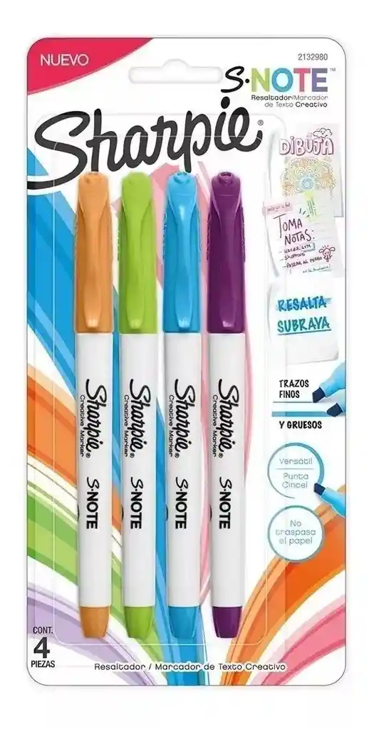 Sharpie Resaltador Note Tropical X4und