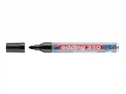 Marcador Borrable Para Tablero Recargable E-350 Negro Edding