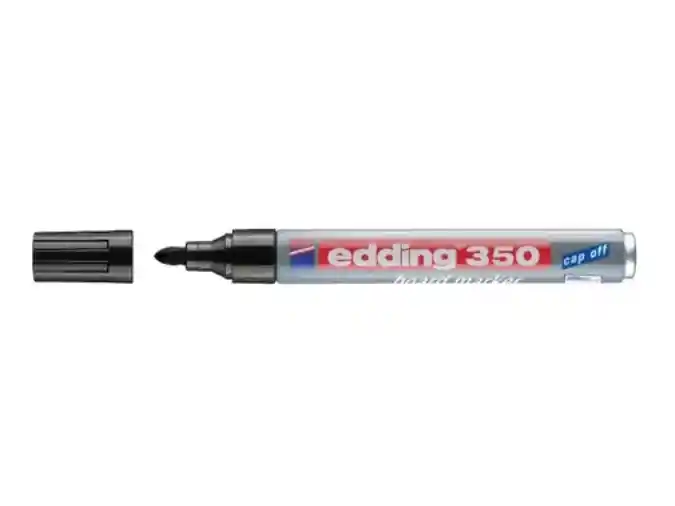 Marcador Borrable Para Tablero Recargable E-350 Negro Edding