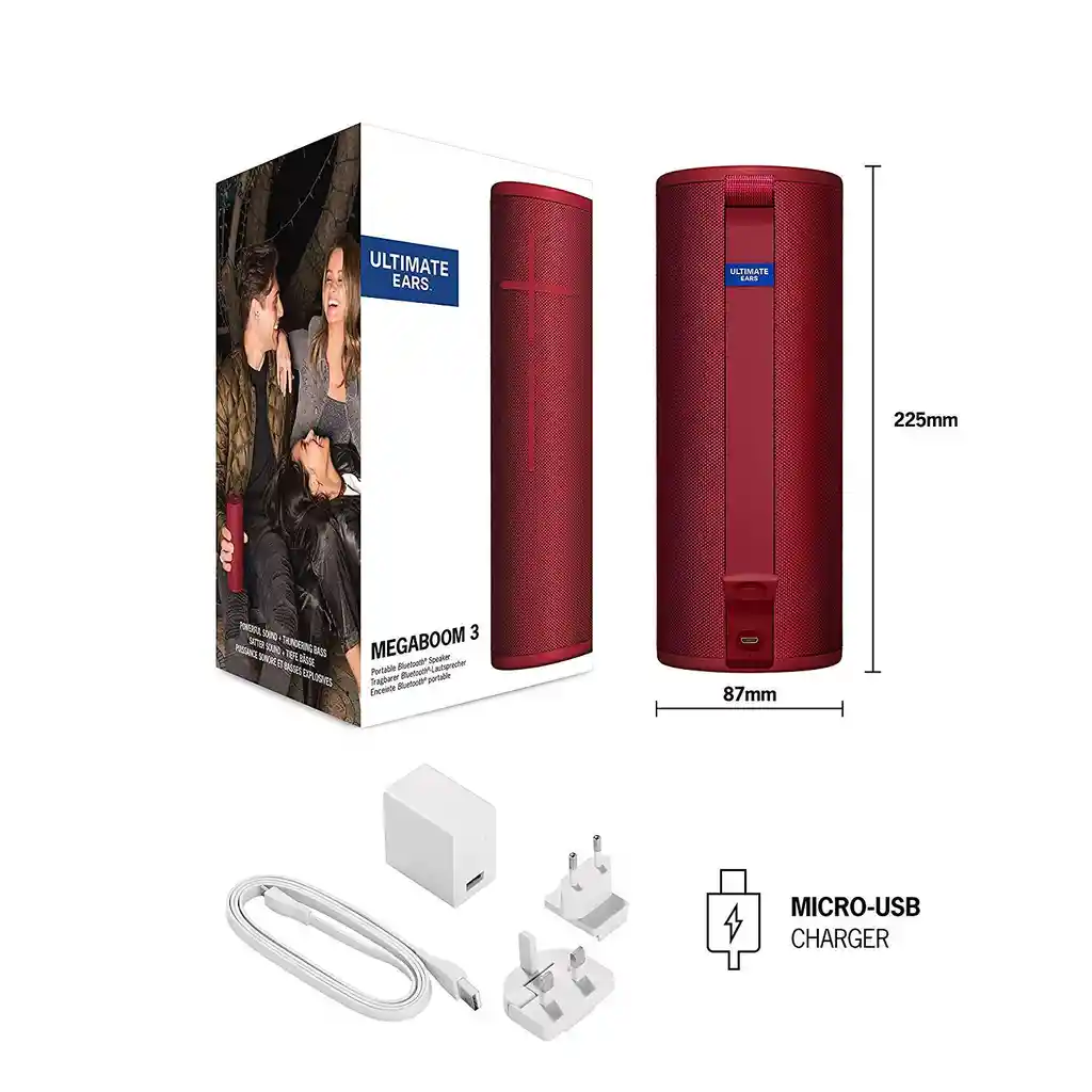 Parlante Bluetooth Impermeable, Ultimate Ears Megaboom 3 Sunset Red