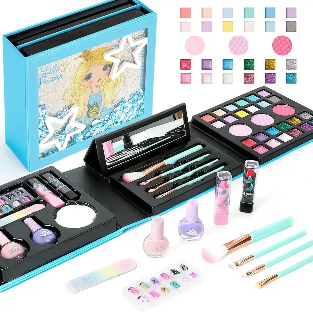 Kit De Maquillaje Para Niñas- Azul