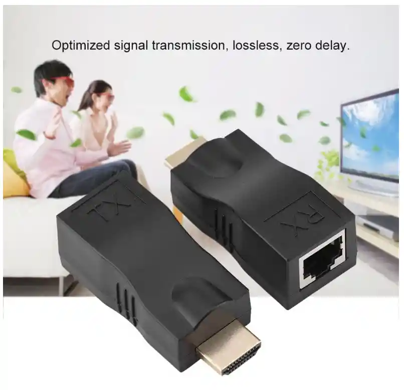 Extender Hdmi Pasivo Cable Cat 5e/6 Por 30 Metros Con Utp