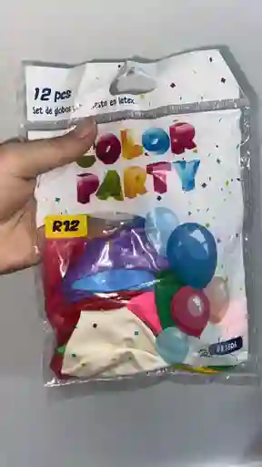 Paquete De Globos Economico R12 Surtidos