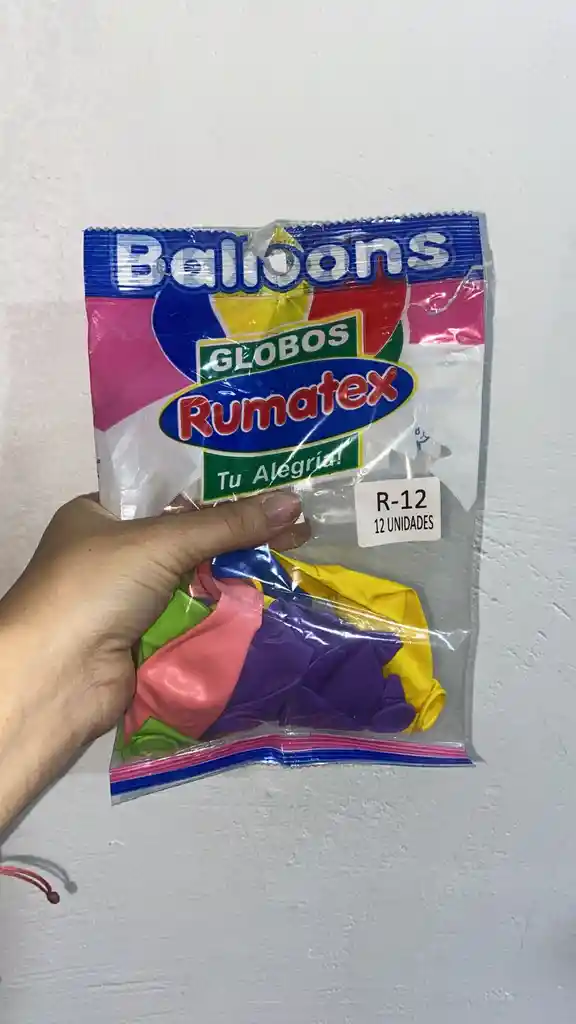 Paquete De Globos Economico R12 Surtidos