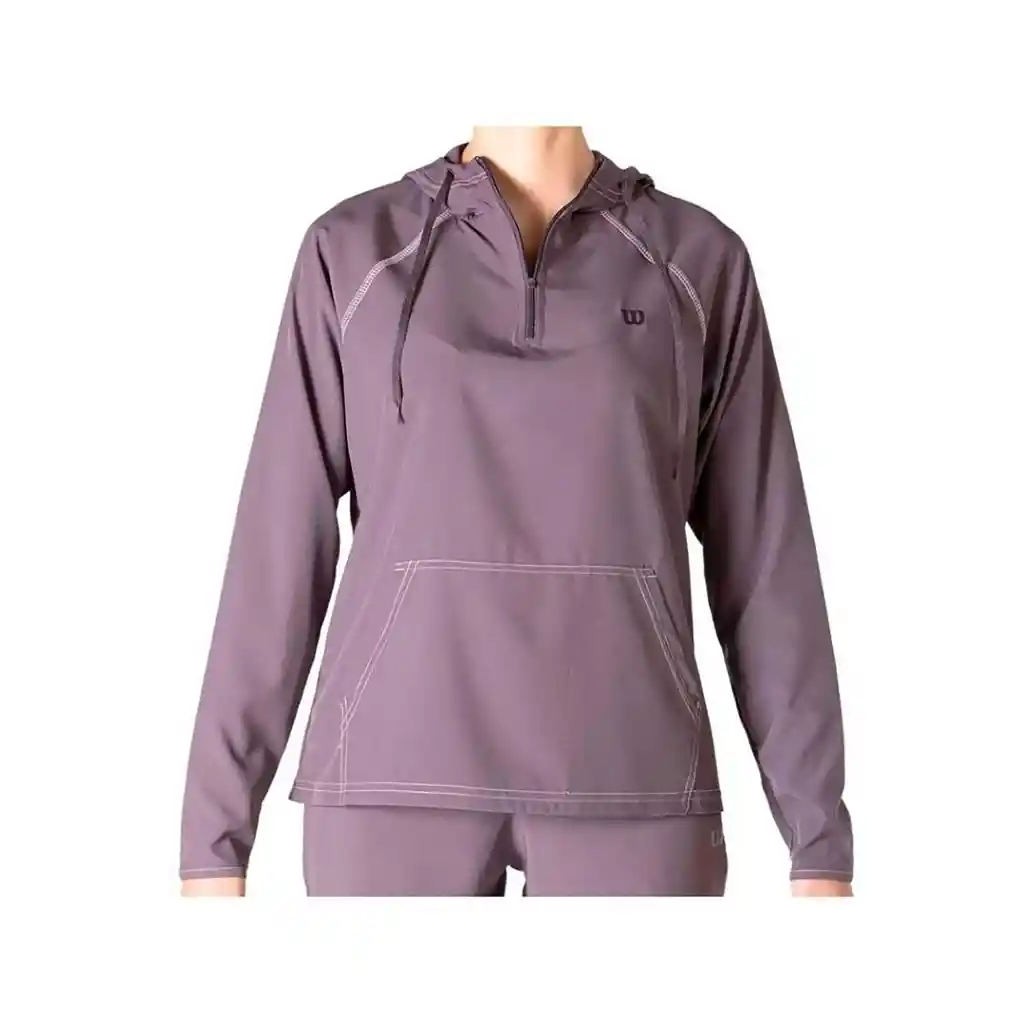 Buzo Deportivo Saco Con Capucha Wilson French 98518 Mujer Gris Oscuro L