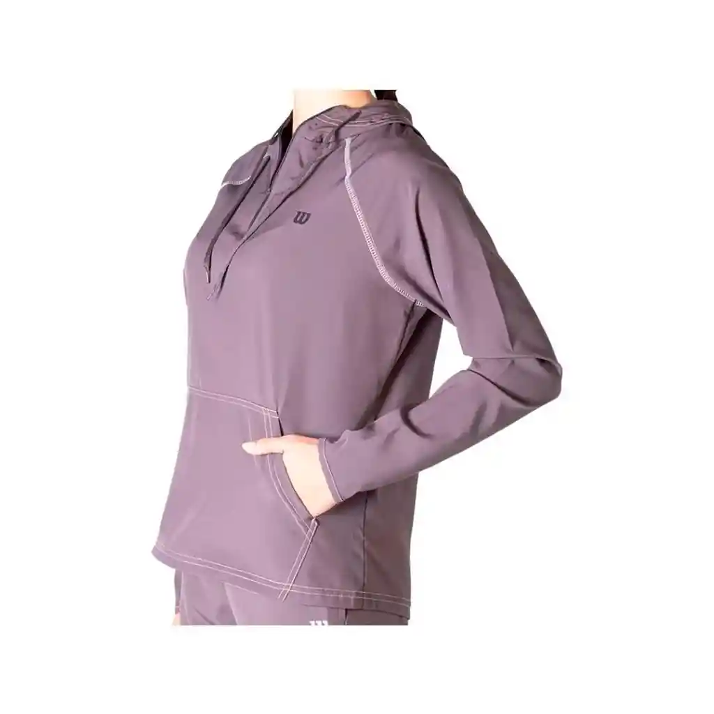 Buzo Deportivo Saco Con Capucha Wilson French 98518 Mujer Gris Oscuro M