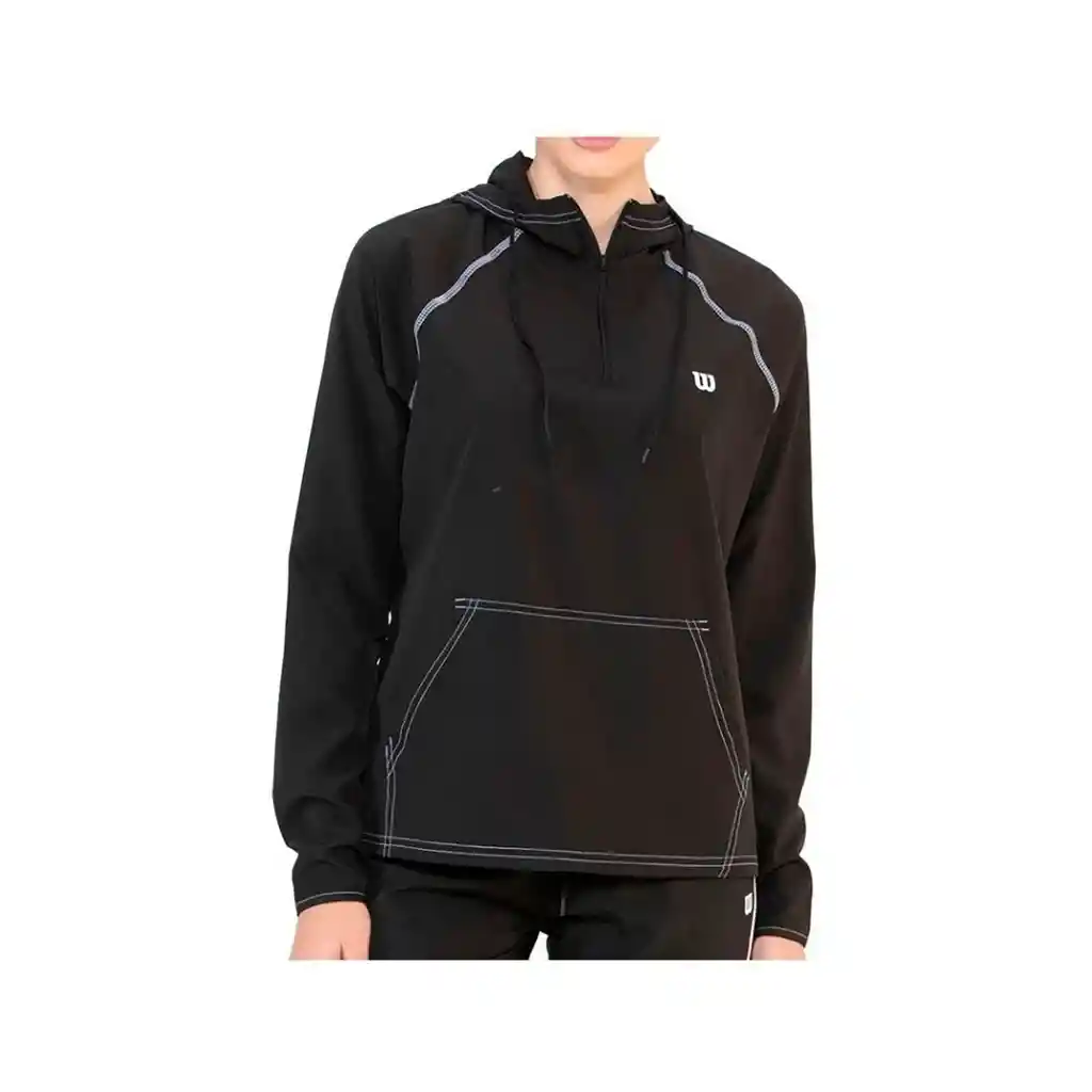 Buzo Deportivo Saco Con Capucha Wilson French 98518 Mujer Negro M