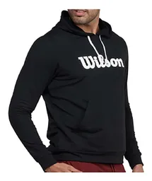 Buzo Deportivo Saco Con Capucho Wilson French Terry 05757 Hombre Negro M