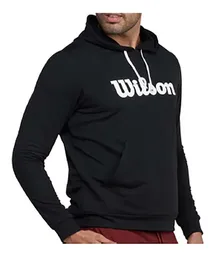 Buzo Deportivo Saco Con Capucho Wilson French Terry 05757 Hombre Negro S