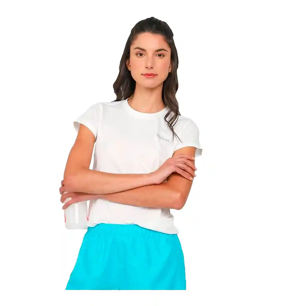 Camiseta Cuello Redondo Wilson Ultra Light 58986 Mujer Gym Blanco L