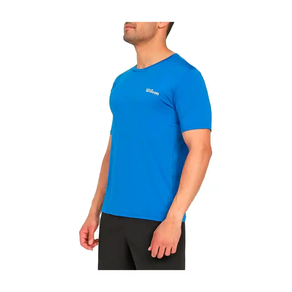 Camiseta Cuello Redondo Wilson Ultra Light 59034 Hombre Gym Azul Xl