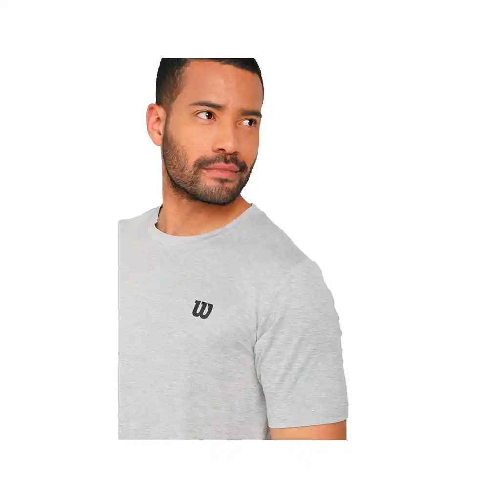 Camiseta Cuello Redondo Wilson Deslavada 71553 Hombre Gym Gris Xl
