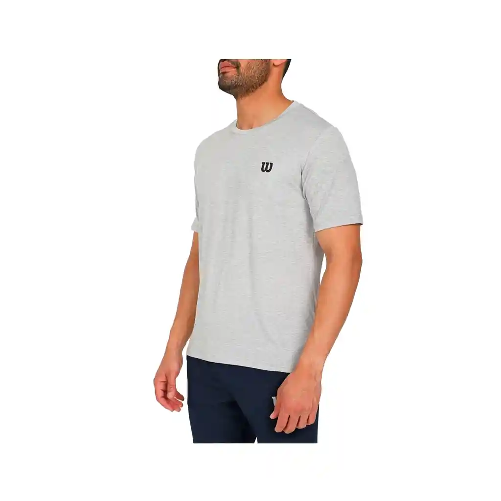 Camiseta Cuello Redondo Wilson Deslavada 71553 Hombre Gym Gris M