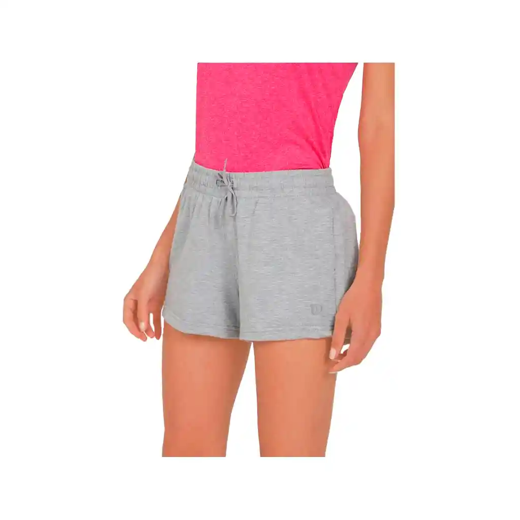 Pantaloneta Deportiva Short Wilson French 98334 Mujer Gym Fitness Jaspe L