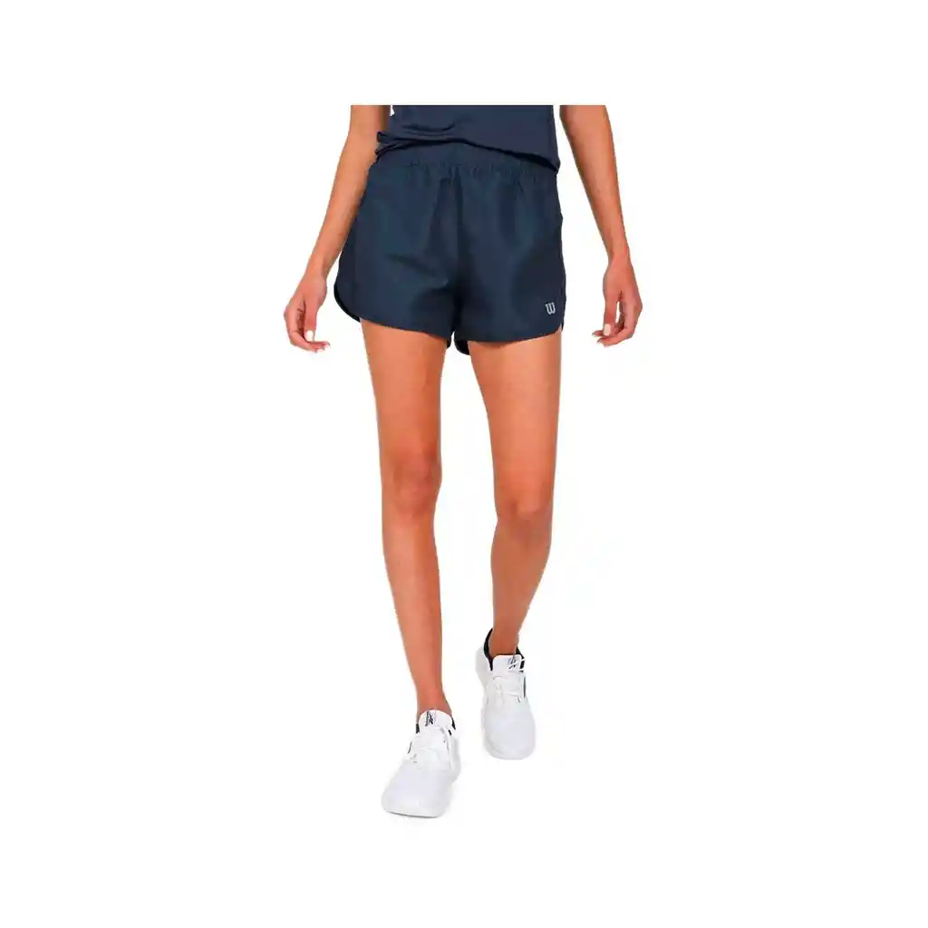 Pantaloneta Deportiva Short Wilson Micro 79329 Mujer Gym Fitness Azul Marino Xl