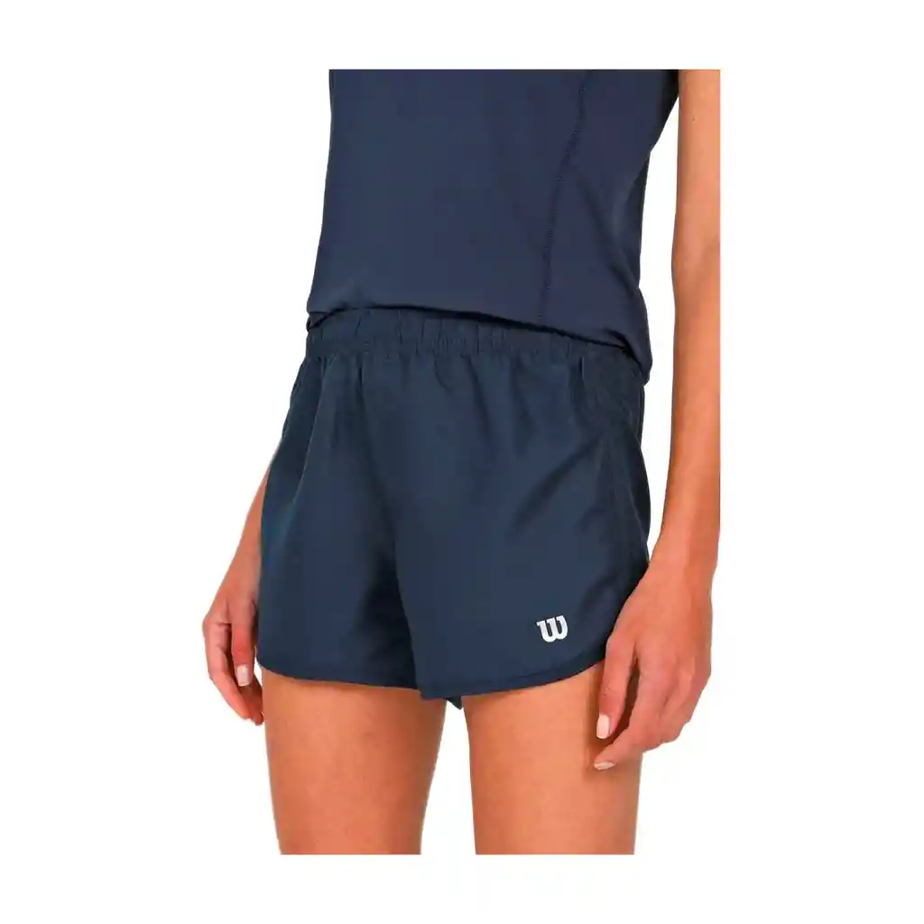Pantaloneta Deportiva Short Wilson Micro 79329 Mujer Gym Fitness Azul Marino Xl