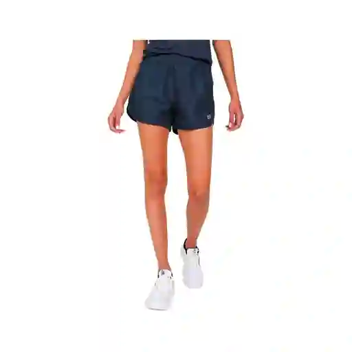 Pantaloneta Deportiva Short Wilson Micro 79329 Mujer Gym Fitness Azul Marino L