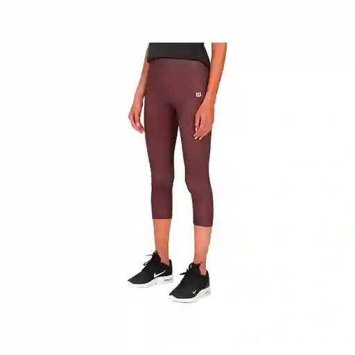 Pantalón Sudadera Capri Jogger Wilson Jaspeada 79251 Mujer Vino L