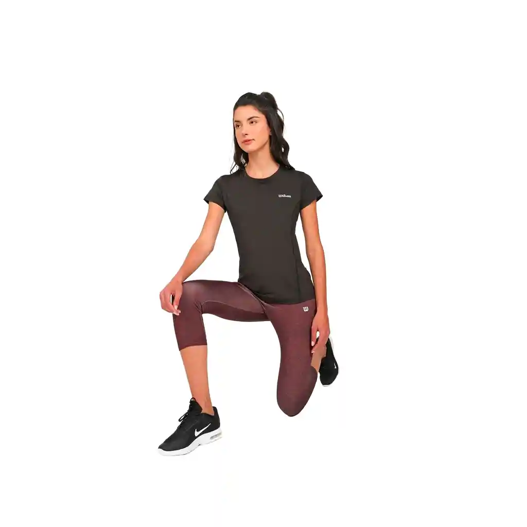 Pantalón Sudadera Capri Jogger Wilson Jaspeada 79251 Mujer Vino L