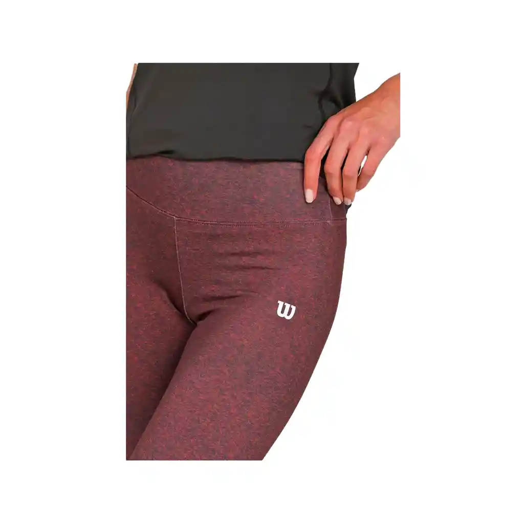 Pantalón Sudadera Capri Jogger Wilson Jaspeada 79251 Mujer Vino L