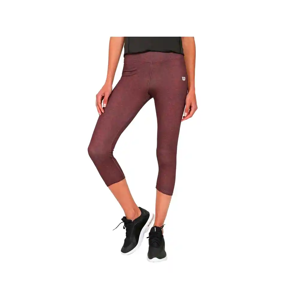 Pantalón Sudadera Capri Jogger Wilson Jaspeada 79251 Mujer Vino L