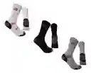3 Pares Medias Tobilleras Wilson Calcetin Hombre Mujer Gris Blanco Negro Única