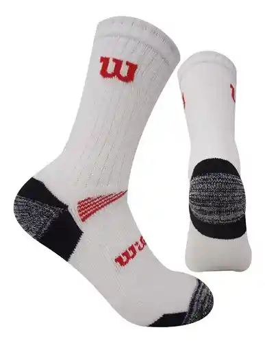 3 Pares Medias Tobilleras Wilson Calcetin Hombre Mujer Gris Blanco Negro Única
