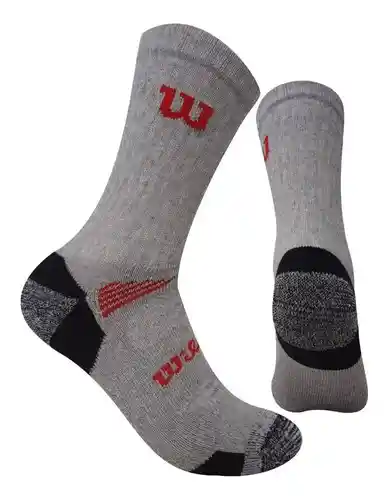 3 Pares Medias Tobilleras Wilson Calcetin Hombre Mujer Gris Blanco Negro Única