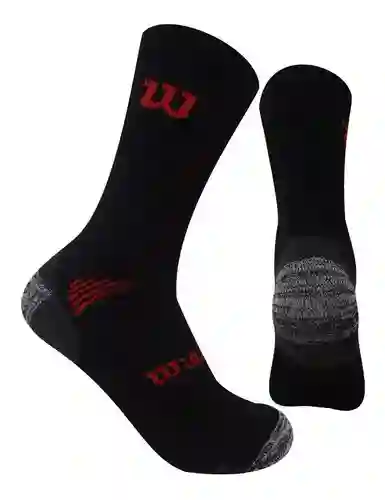 3 Pares Medias Tobilleras Wilson Calcetin Hombre Mujer Negro Única