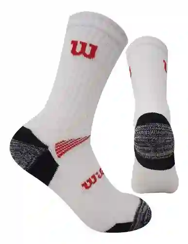 3 Pares Medias Medias Largas Para Hombre Wilson Única - Blancas