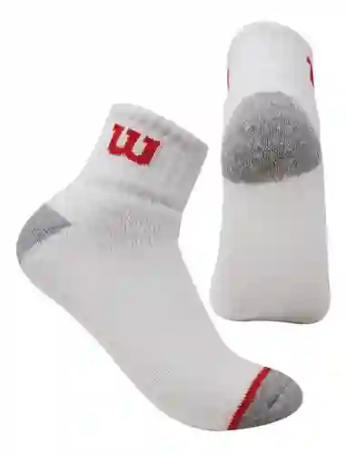 Medias Deportivas Caña Media Calcetin Niños Wilson 3 Pares Blanco M