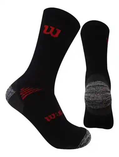 Medias Deportivas Caña Larga Calcetin Niños Wilson 3 Pares Negro M