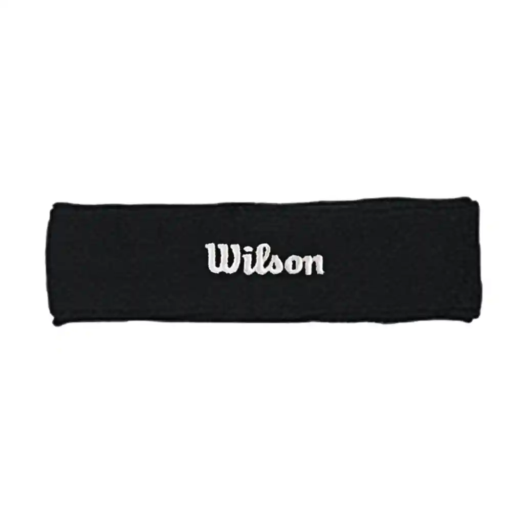 Balaca De Tenis Wilson, Banda Para Sudor Deportiva - Baloncesto, Tenis Color Negro Talla Única.