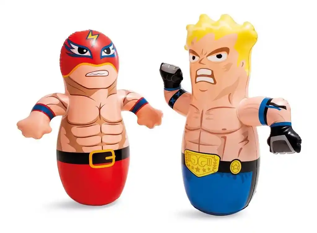 Luchador Inflable Intex 94x74cm. Se Envia Uno De Los Dos Muñecos Mostrados.