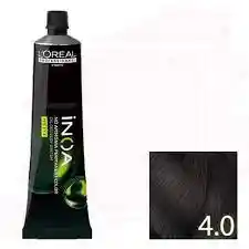 Tinte De Cabello Sin Amoniaco Inoa N°4.0 Castaño Cobertura Rofunda