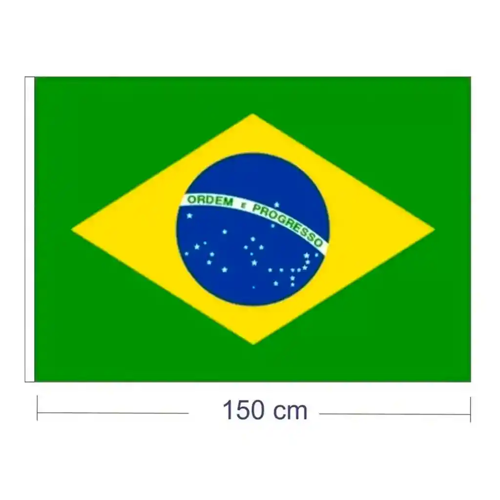 Bandera Brasil 1.50x90cm Exterior Grande