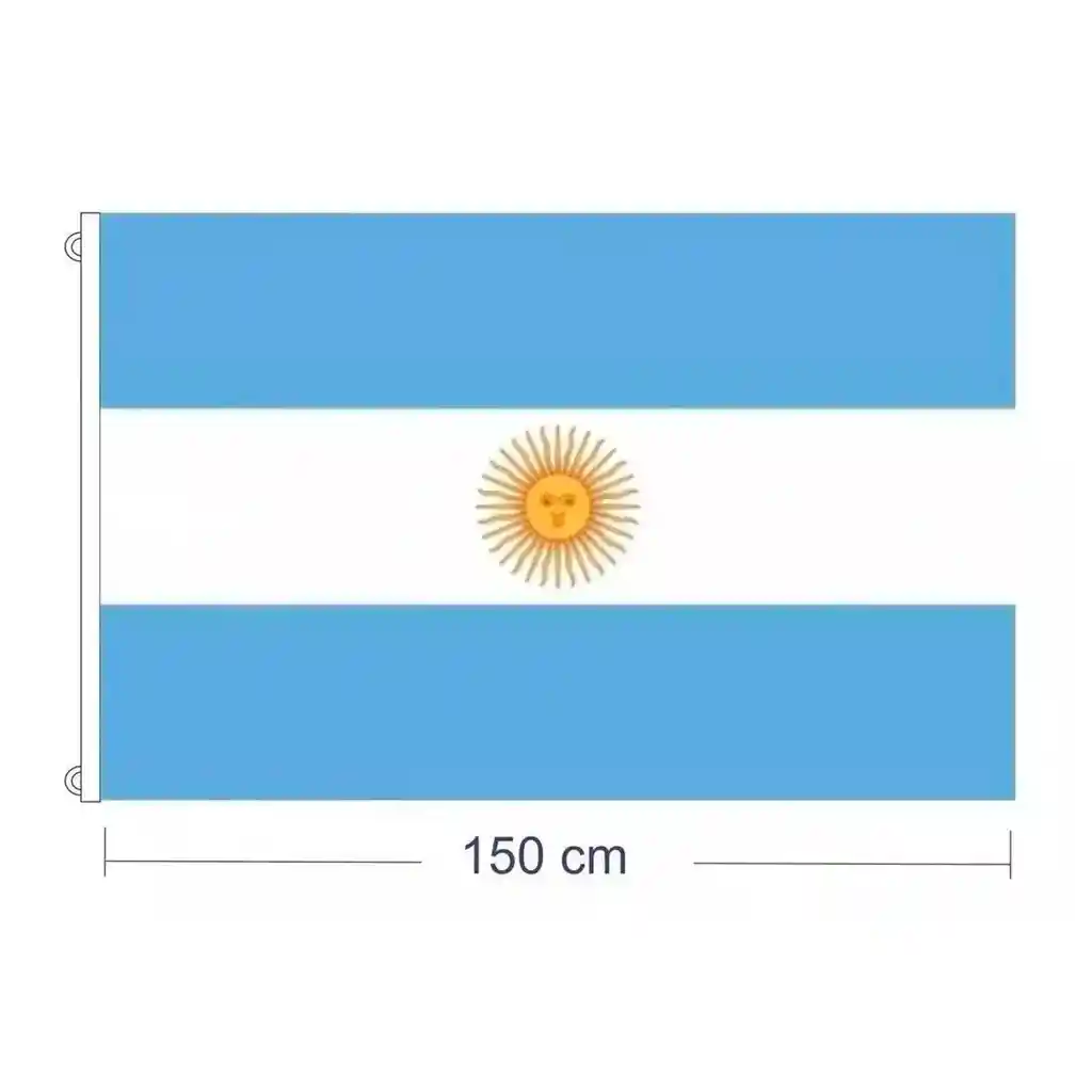 Bandera Argentina 1.50x90cm Exterior Grande