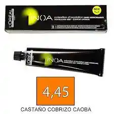 Tinte De Cabello Sin Amoniaco Inoa N°4.45 Castaño Cobrizo Caoba