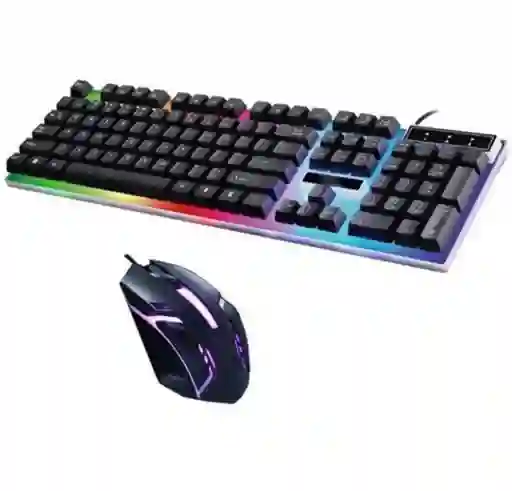 Combo Gamer F92 / Teclado Y Mouse Con Luces Multicolor / Usb