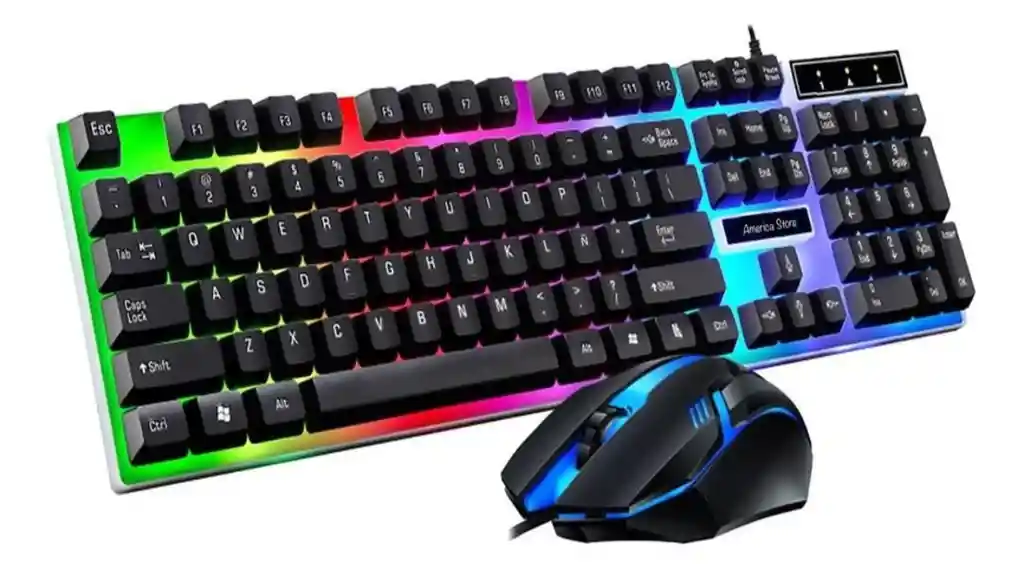 Combo Gamer F92 / Teclado Y Mouse Con Luces Multicolor / Usb