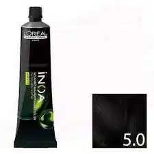 Tinte De Cabello Sin Amoniaco Inoa N°5.0 Castaño Claro Cobertura Profunda