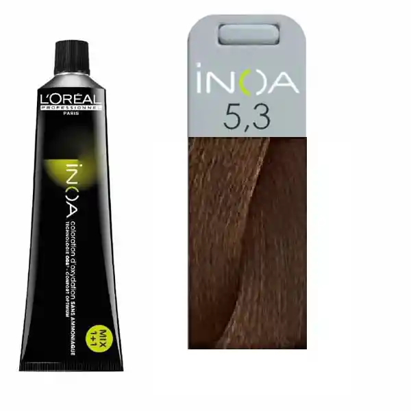 Tinte De Cabello Sin Amonaco Inoa N°5.3 Castaño Claro Dorado