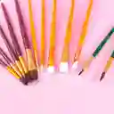 Set De Pinceles Unicolor Para Oleo Y Acrílico X 27 Piezas.