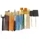 Set De Pinceles Unicolor Para Oleo Y Acrílico X 27 Piezas.