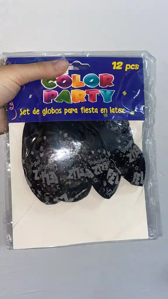 Globos Feliz Cumple Negros Economico