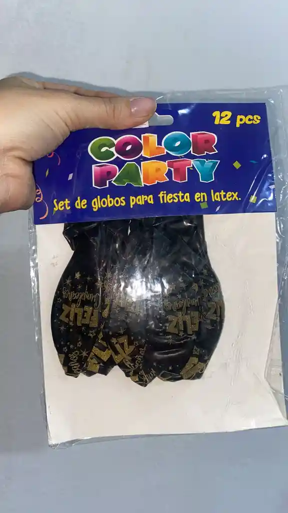 Globos Feliz Cumple Negros Economico