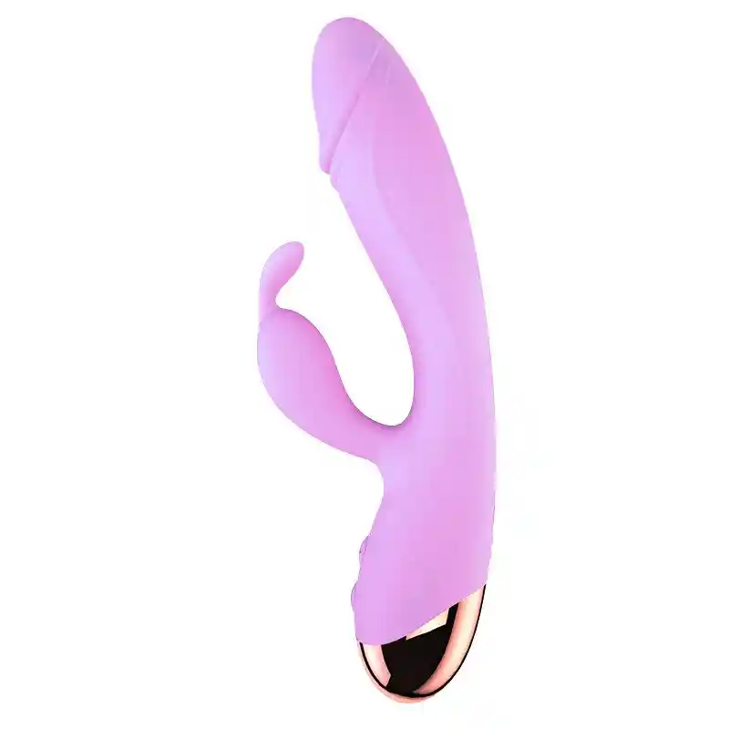 Vibrador 22cm Doble Estimulador Rabbit Recargable Juguetes Sexuales