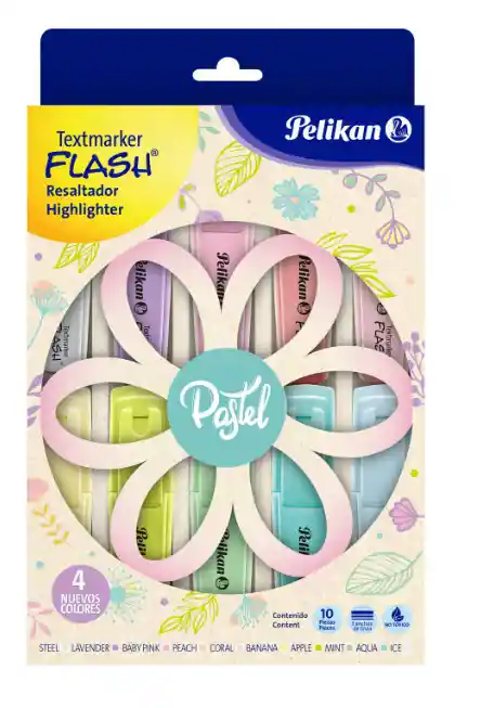 Textmarker Resaltador Flash Pastel Petalos
